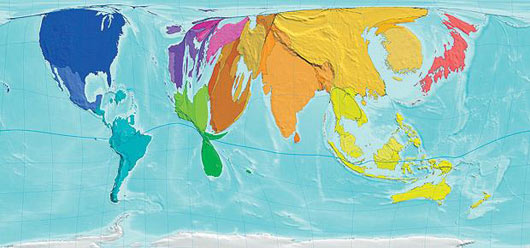 map of the world - carbon emissions of the world