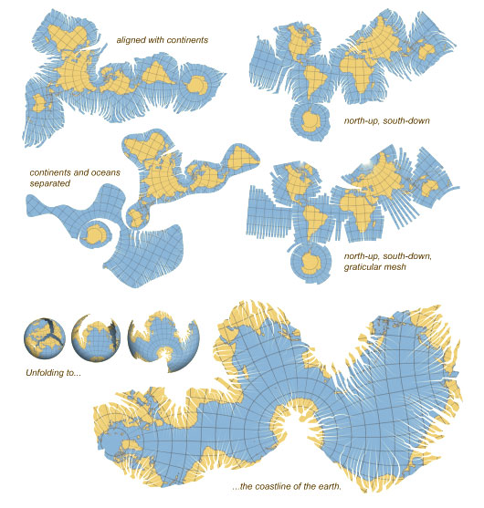Unfolding the Earth - Myriahedral projections
