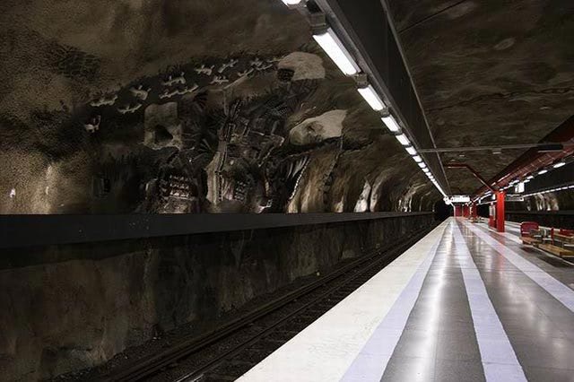 stockholm cave subway